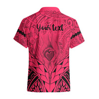 Personalised Polynesian Father's Day Gift For Dad Hawaiian Shirt Super Father In The World - Pink Polynesian Pattern - Wonder Print Shop