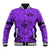 Polynesian Father's Day Gift For Dad Baseball Jacket Super Father In The World - Purple Polynesian Pattern LT9 - Wonder Print Shop