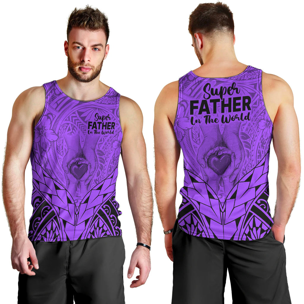 polynesian-fathers-day-gift-for-dad-men-tank-top-super-father-in-the-world-purple-polynesian-pattern