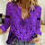 Polynesian Father's Day Gift For Dad Women Casual Shirt Super Father In The World - Purple Polynesian Pattern - Wonder Print Shop