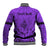 Personalised Polynesian Father's Day Gift For Dad Baseball Jacket Super Father In The World - Purple Polynesian Pattern LT9 - Wonder Print Shop