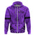 Personalised Polynesian Father's Day Gift For Dad Hoodie Super Father In The World - Purple Polynesian Pattern - Wonder Print Shop