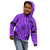 Personalised Polynesian Father's Day Gift For Dad Kid Hoodie Super Father In The World - Purple Polynesian Pattern - Wonder Print Shop