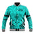 Polynesian Father's Day Gift For Dad Baseball Jacket Super Father In The World - Turquoise Polynesian Pattern LT9 - Wonder Print Shop