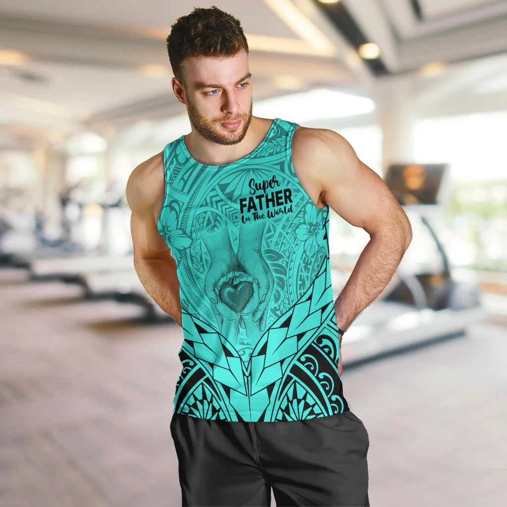 polynesian-fathers-day-gift-for-dad-men-tank-top-super-father-in-the-world-turquoise-polynesian-pattern