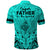 Polynesian Fathers Day Gift For Dad Polo Shirt Super Father In The World Turquoise Polynesian Pattern - Wonder Print Shop