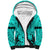 Polynesian Father's Day Gift For Dad Sherpa Hoodie Super Father In The World - Turquoise Polynesian Pattern - Wonder Print Shop