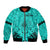 Personalised Polynesian Father's Day Gift For Dad Bomber Jacket Super Father In The World - Turquoise Polynesian Pattern LT9 - Wonder Print Shop