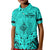 Custom Polynesian Fathers Day Gift For Dad Polo Shirt for Kid Super Father In The World Turquoise Polynesian Pattern - Wonder Print Shop