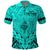 Custom Polynesian Fathers Day Gift For Dad Polo Shirt Super Father In The World Turquoise Polynesian Pattern - Wonder Print Shop