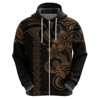 Hawaiian Tribal Hoodie Polynesian Kakau Turtle - Gold - Wonder Print Shop