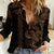 Hawaiian Tribal Women Casual Shirt Polynesian Kakau Turtle - Gold - Wonder Print Shop