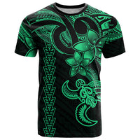 Hawaiian Tribal T Shirt Polynesian Kakau Turtle - Green - Wonder Print Shop
