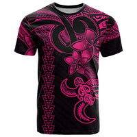 Hawaiian Tribal T Shirt Polynesian Kakau Turtle - Pink - Wonder Print Shop