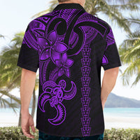 Hawaiian Tribal Hawaiian Shirt Polynesian Kakau Turtle - Purple - Wonder Print Shop