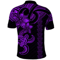 Hawaiian Tribal Polo Shirt Polynesian Kakau Turtle - Purple - Wonder Print Shop