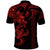 Hawaiian Tribal Polo Shirt Polynesian Kakau Turtle - Red - Wonder Print Shop