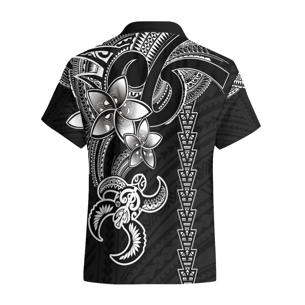 Hawaiian Tribal Hawaiian Shirt Polynesian Kakau Turtle - White - Wonder Print Shop