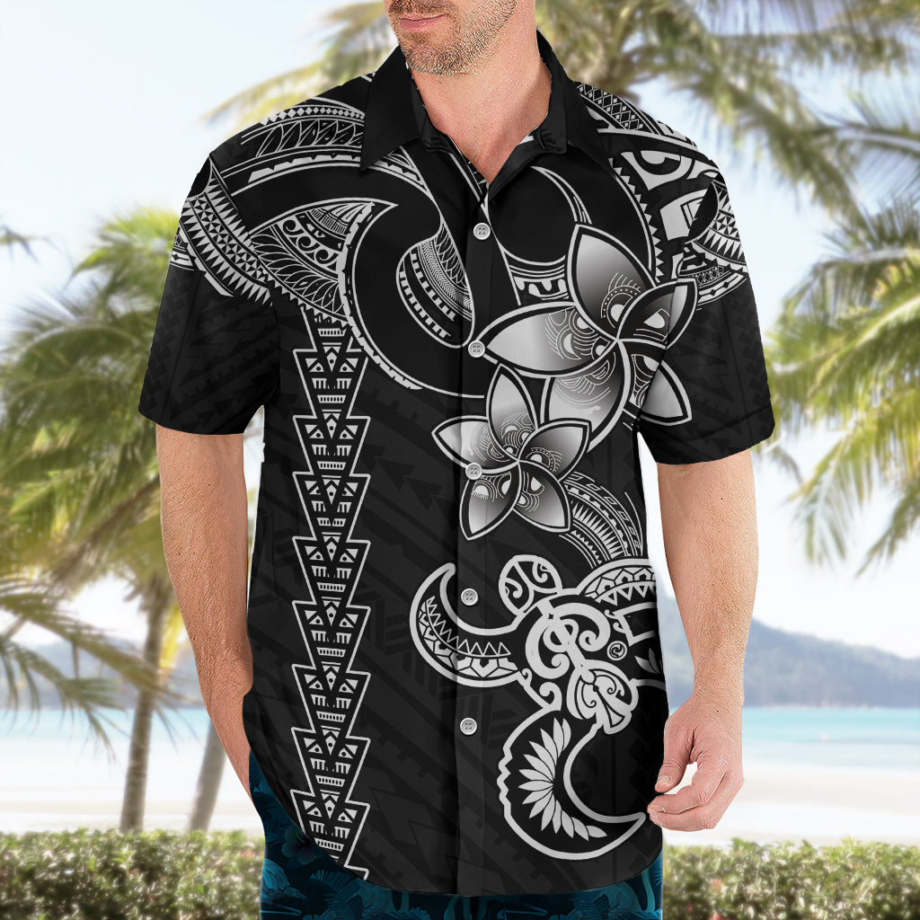 Hawaiian Tribal Hawaiian Shirt Polynesian Kakau Turtle - White - Wonder Print Shop