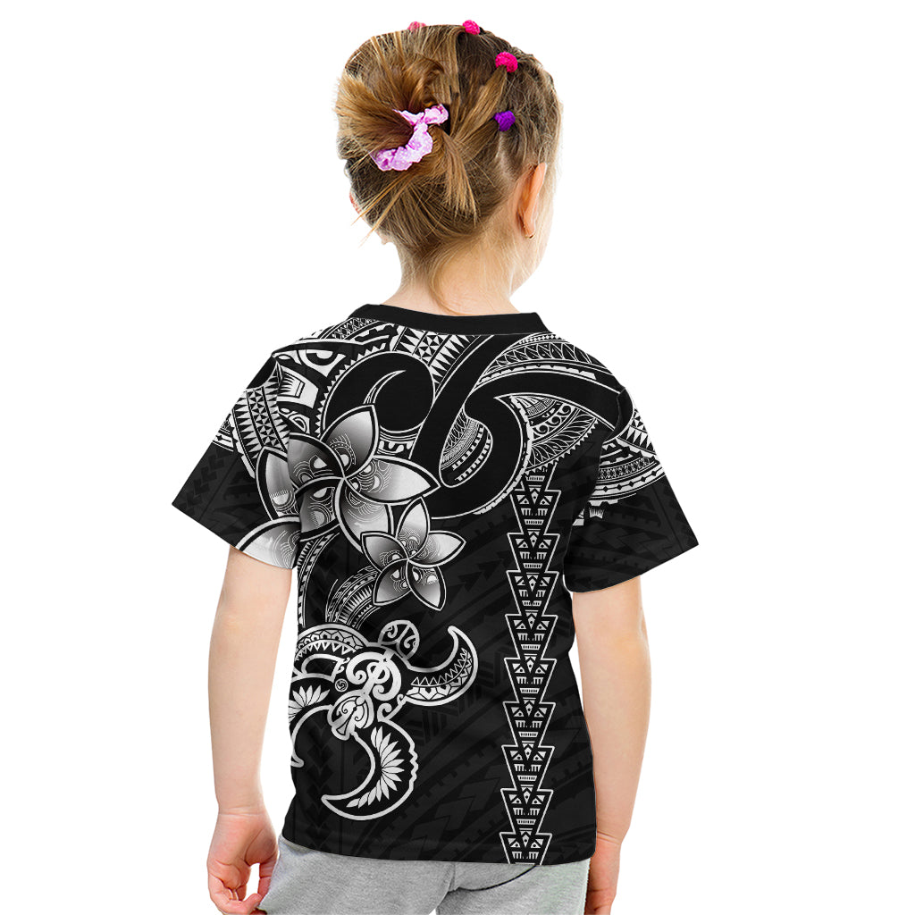 Hawaiian Tribal Kid T Shirt Polynesian Kakau Turtle - White - Wonder Print Shop