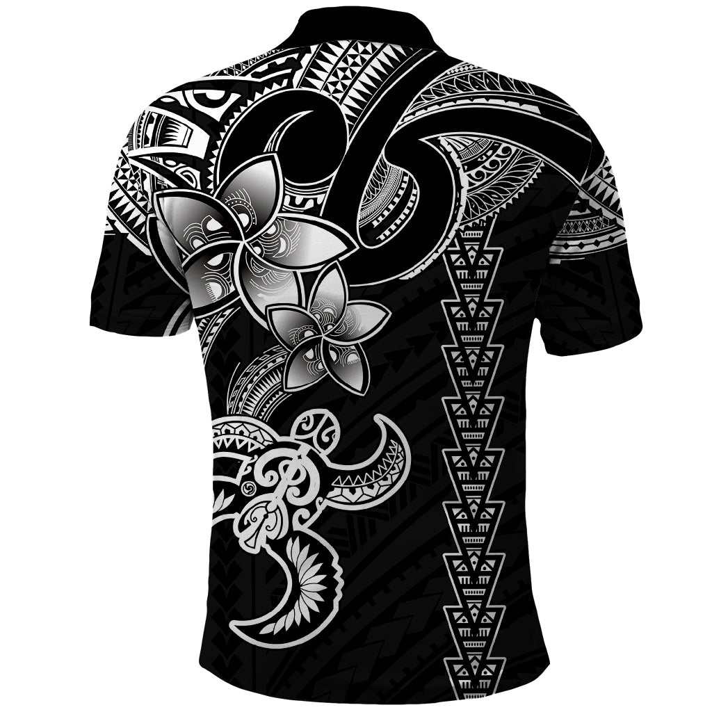 Hawaiian Tribal Polo Shirt Polynesian Kakau Turtle - White - Wonder Print Shop