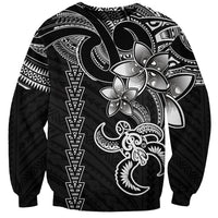 Hawaiian Tribal Sweatshirt Polynesian Kakau Turtle - White - Wonder Print Shop