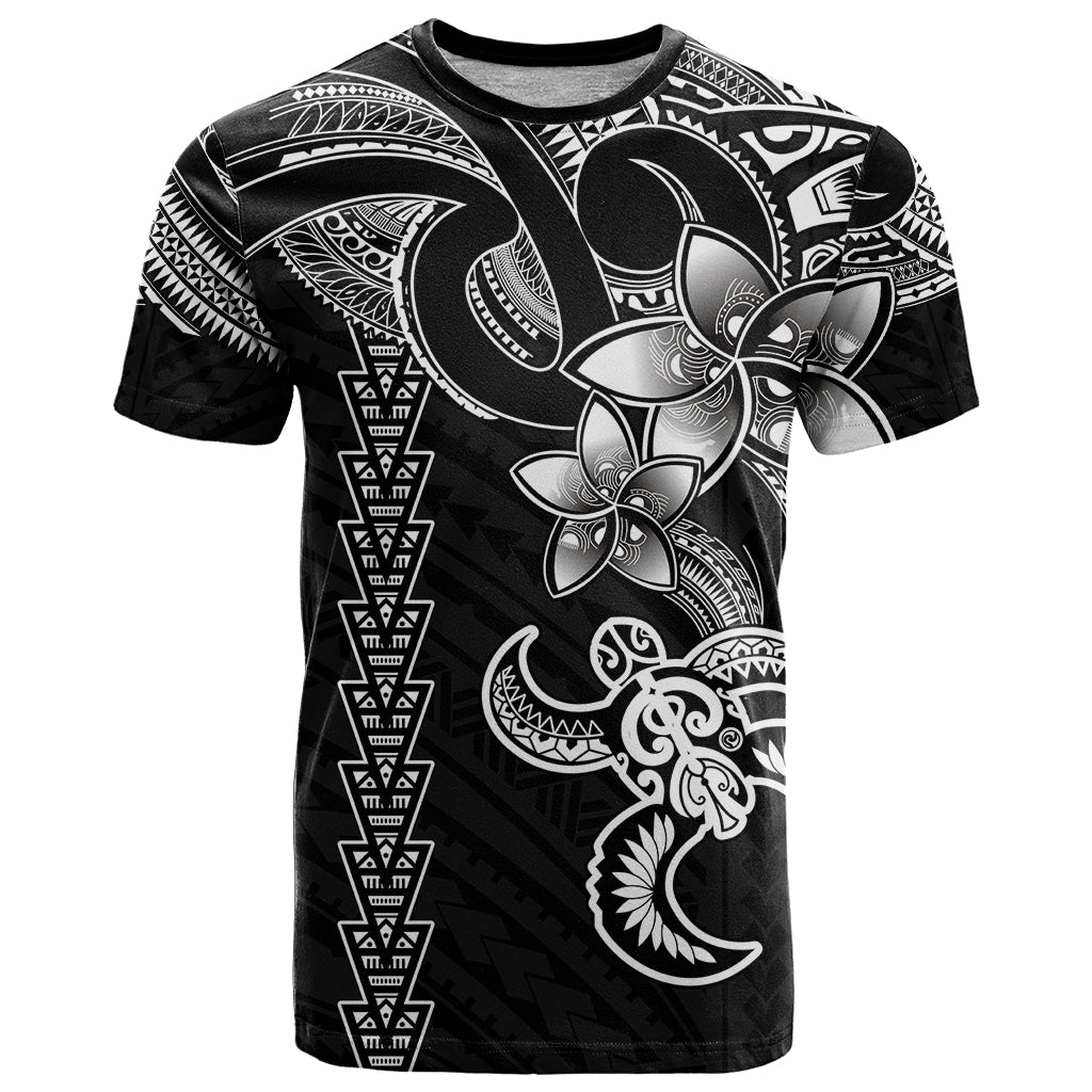 Hawaiian Tribal T Shirt Polynesian Kakau Turtle - White - Wonder Print Shop