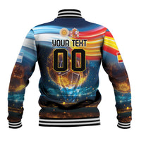 Custom Spain and Argentina Football Baseball Jacket Finalissima Make History Together LT9 - Wonder Print Shop
