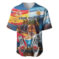 Custom Spain and Argentina Football Baseball Jersey Finalissima Make History Together LT9 - Wonder Print Shop