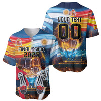 Custom Spain and Argentina Football Baseball Jersey Finalissima Make History Together LT9 - Wonder Print Shop