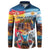 Custom Spain and Argentina Football Button Sweatshirt Finalissima Make History Together LT9 - Wonder Print Shop