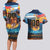Custom Spain and Argentina Football Couples Matching Long Sleeve Bodycon Dress and Hawaiian Shirt Finalissima Make History Together LT9 - Wonder Print Shop