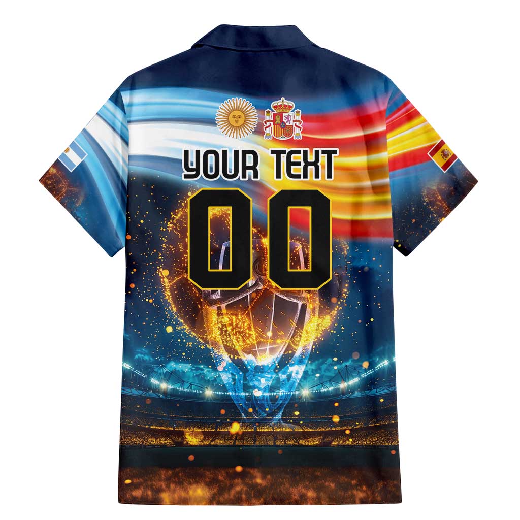 Custom Spain and Argentina Football Family Matching Mermaid Dress and Hawaiian Shirt Finalissima Make History Together LT9 - Wonder Print Shop