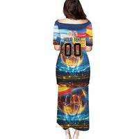 Custom Spain and Argentina Football Family Matching Puletasi and Hawaiian Shirt Finalissima Make History Together - Wonder Print Shop