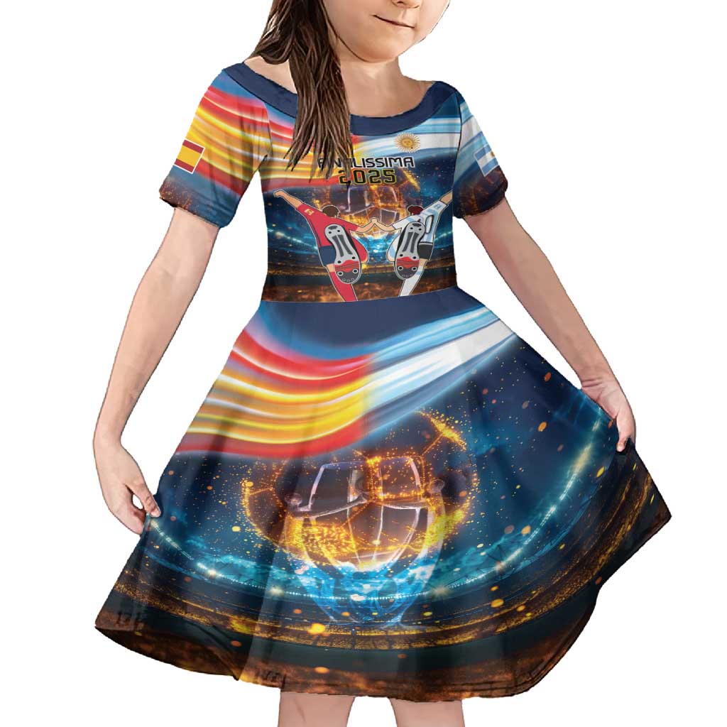 Custom Spain and Argentina Football Family Matching Tank Maxi Dress and Hawaiian Shirt Finalissima Make History Together - Wonder Print Shop