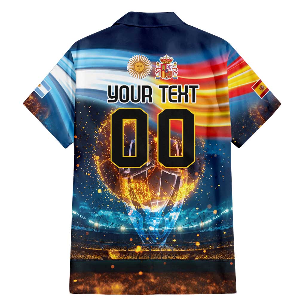 Custom Spain and Argentina Football Family Matching Tank Maxi Dress and Hawaiian Shirt Finalissima Make History Together - Wonder Print Shop