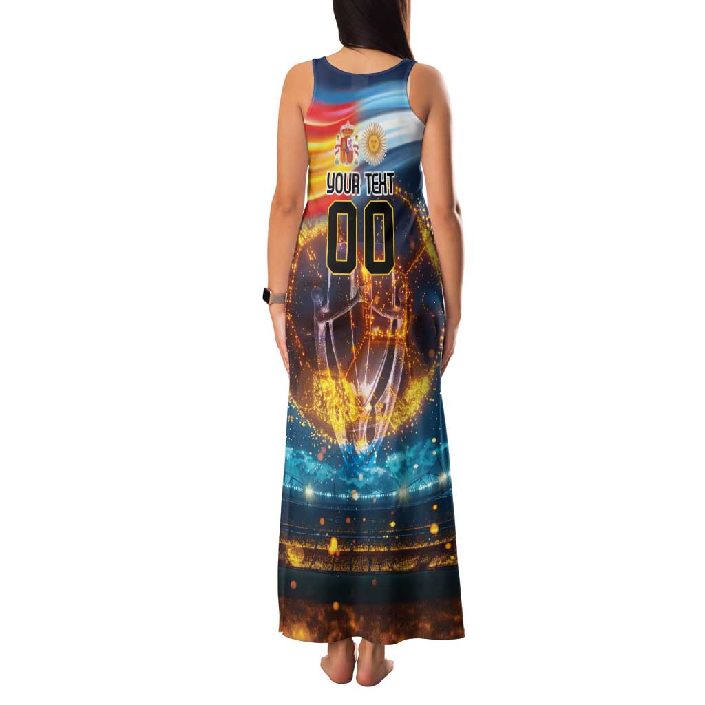 Custom Spain and Argentina Football Family Matching Tank Maxi Dress and Hawaiian Shirt Finalissima Make History Together - Wonder Print Shop