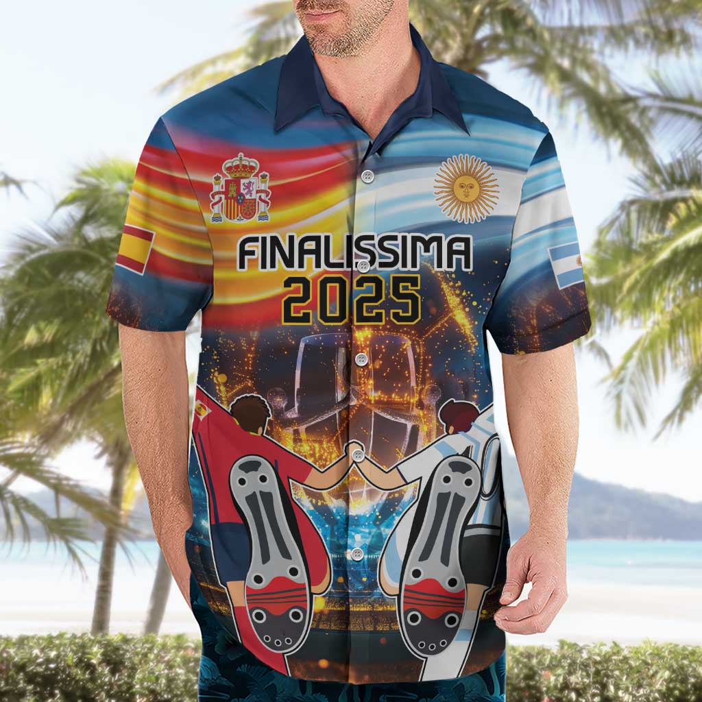 Custom Spain and Argentina Football Hawaiian Shirt Finalissima Make History Together - Wonder Print Shop