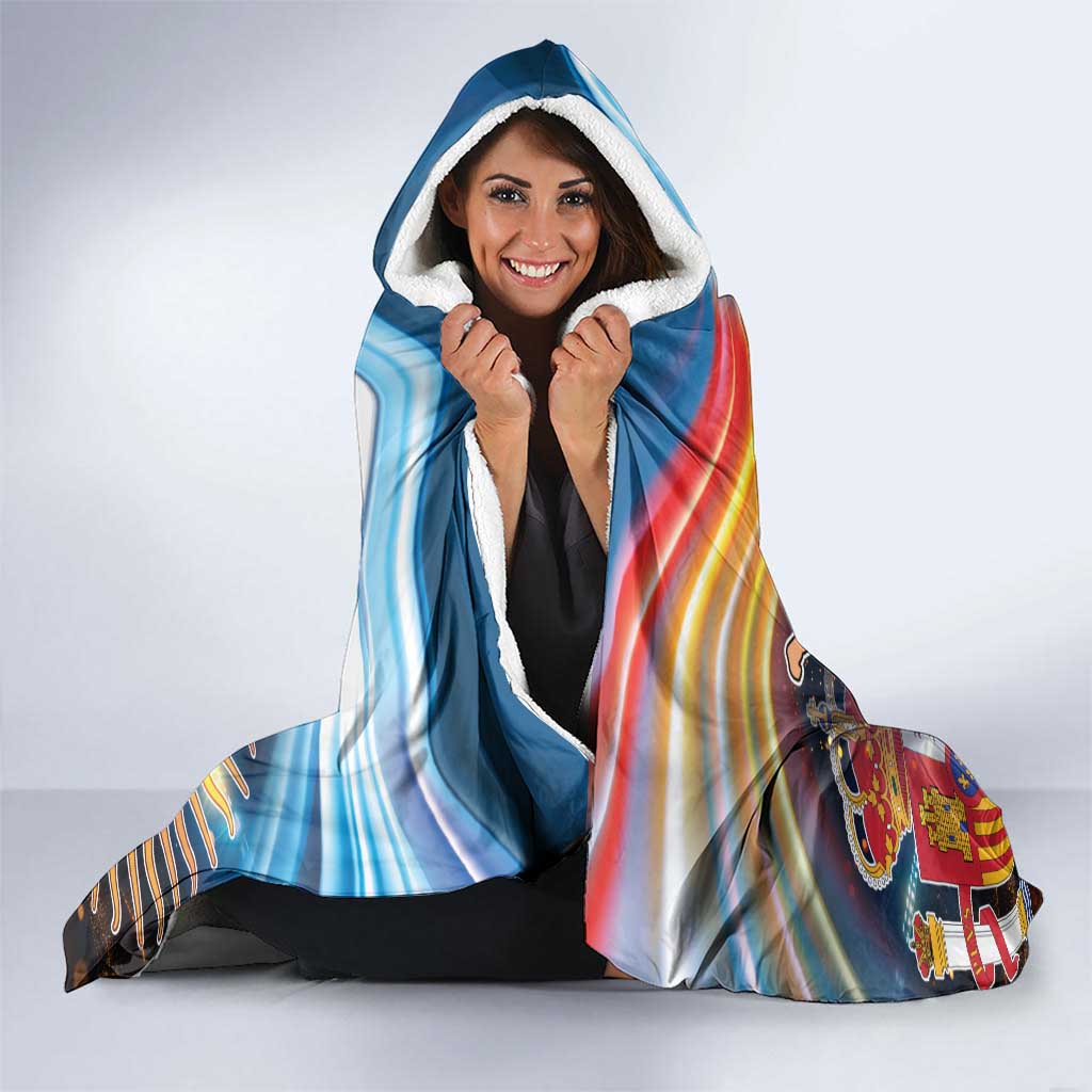 Custom Spain and Argentina Football Hooded Blanket Finalissima Make History Together