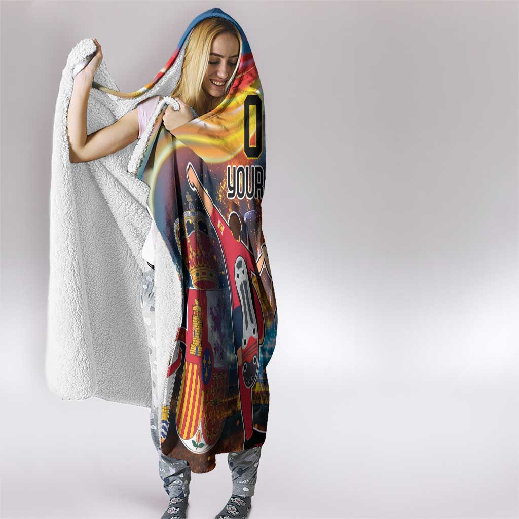 Custom Spain and Argentina Football Hooded Blanket Finalissima Make History Together