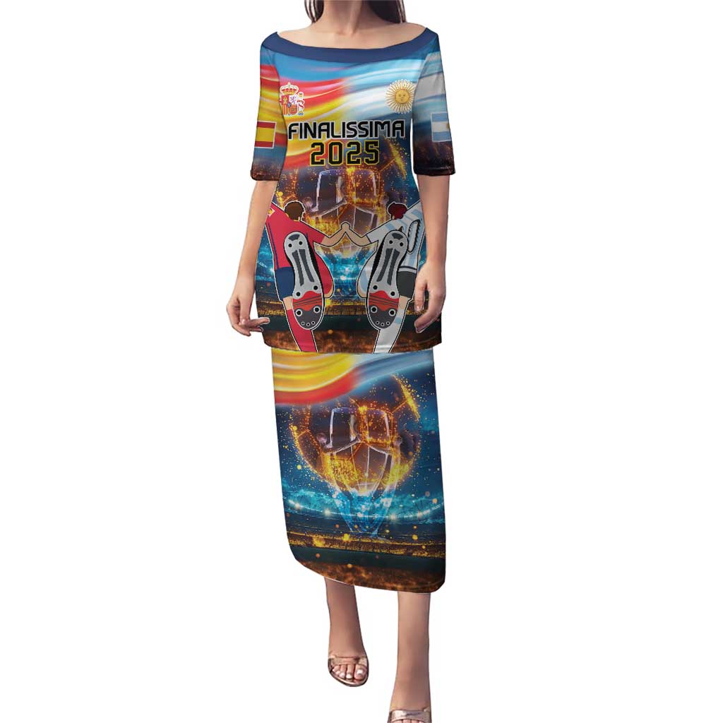 Custom Spain and Argentina Football Puletasi Finalissima Make History Together - Wonder Print Shop