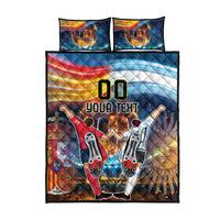 Custom Spain and Argentina Football Quilt Bed Set Finalissima Make History Together - Wonder Print Shop