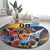 Custom Spain and Argentina Football Round Carpet Finalissima Make History Together