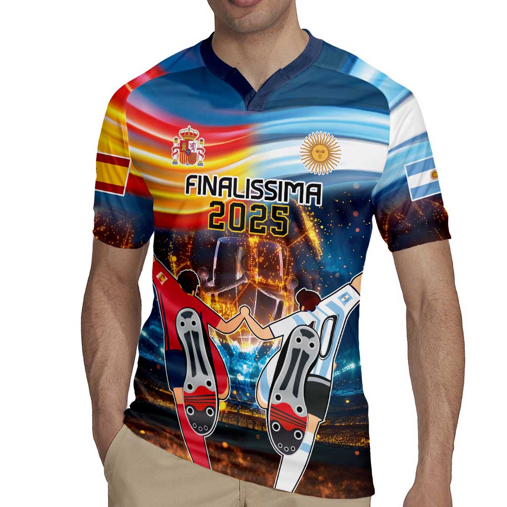 Custom Spain and Argentina Football Rugby Jersey Finalissima Make History Together - Wonder Print Shop