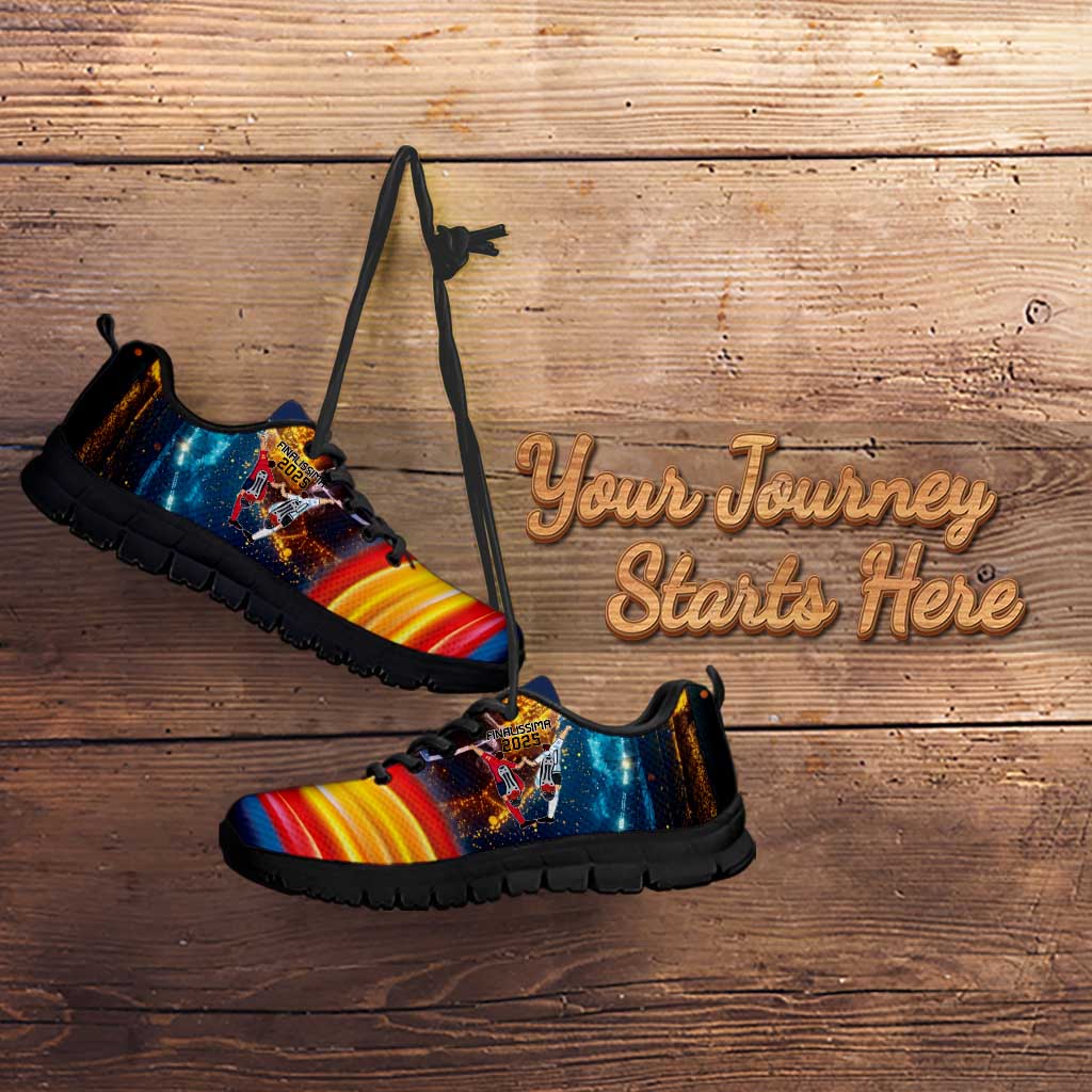 Custom Spain and Argentina Football Sneakers Finalissima Make History Together - Wonder Print Shop