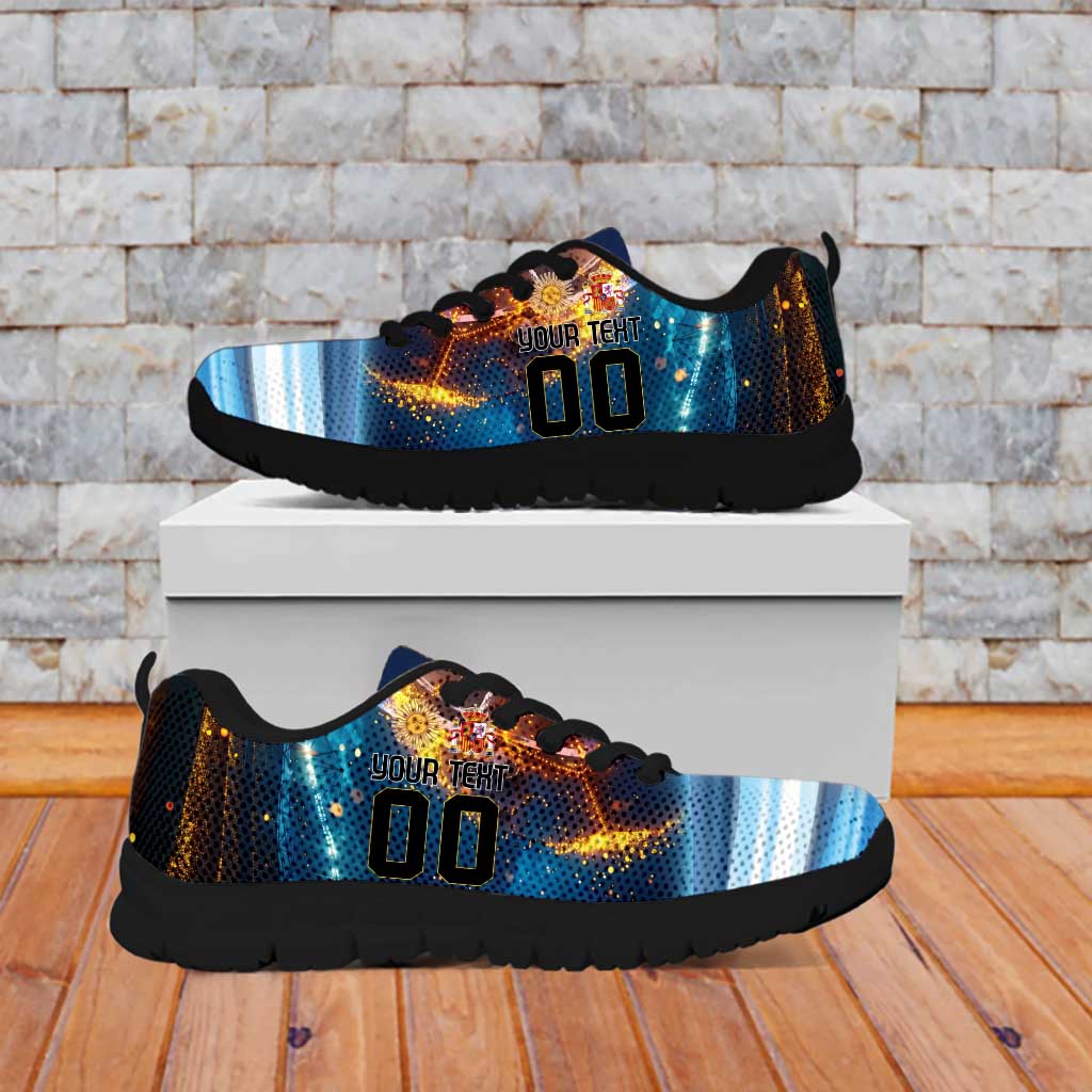 Custom Spain and Argentina Football Sneakers Finalissima Make History Together - Wonder Print Shop
