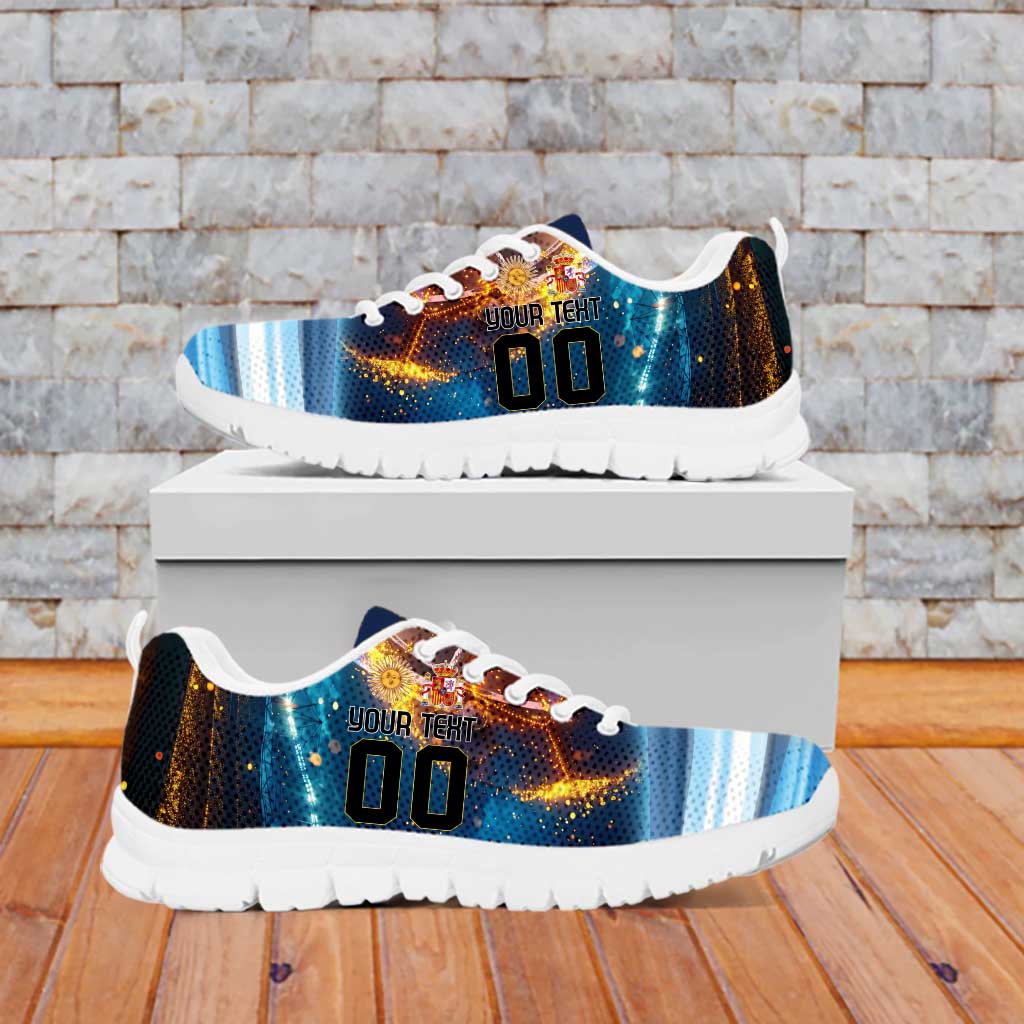 Custom Spain and Argentina Football Sneakers Finalissima Make History Together - Wonder Print Shop