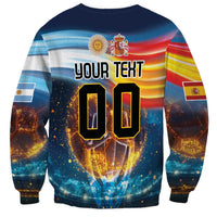 Custom Spain and Argentina Football Sweatshirt Finalissima Make History Together - Wonder Print Shop