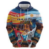 Custom Spain and Argentina Football Zip Hoodie Finalissima Make History Together - Wonder Print Shop