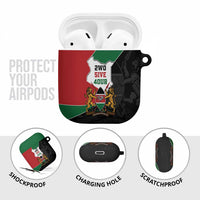 Kenya 254 AirPods Case Kenyan Flag Map Double Lion Shield - Wonder Print Shop